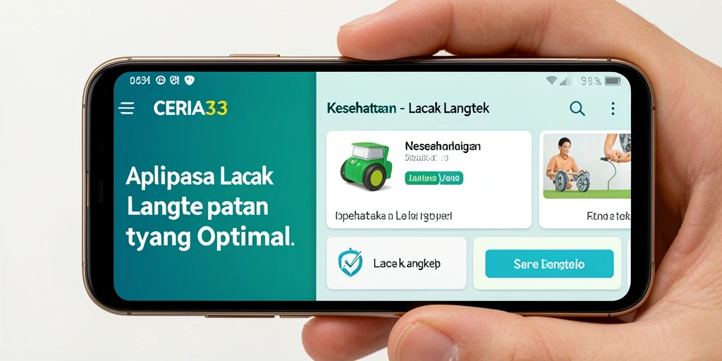 Tampilan antarmuka CERIA33 yang sederhana dan menarik untuk fitur Lacak Langkah.