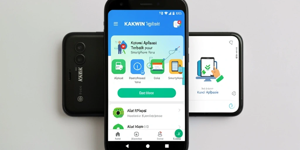 Tampilan utama KAKWIN dengan fitur kunci aplikasi yang intuitif.