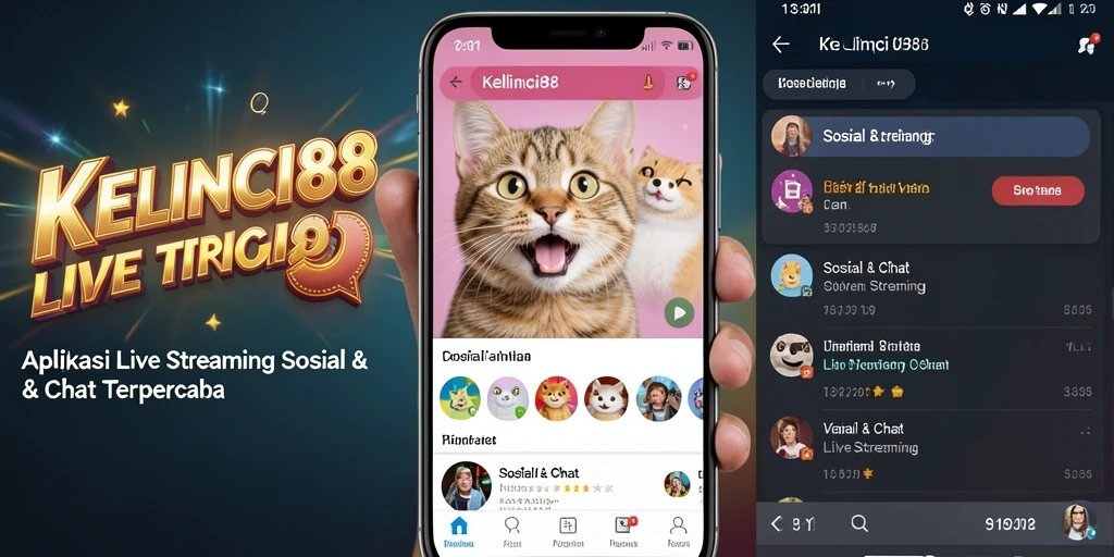Tampilan antarmuka aplikasi KELINCI88 untuk live streaming yang menarik.