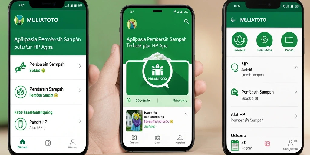 Tampilan antarmuka MULIATOTO yang ramah pengguna untuk pembersihan sampah.