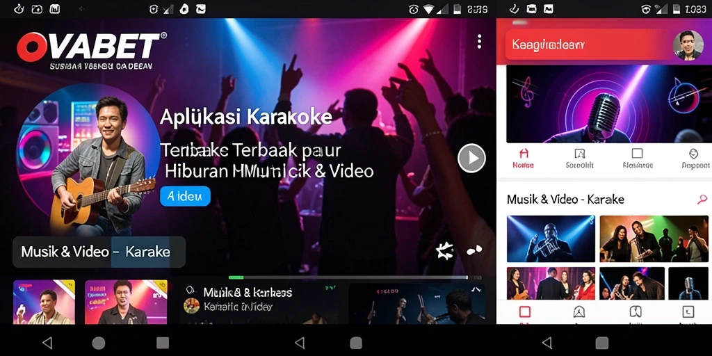 Tampilan antarmuka OVABET yang intuitif untuk sesi karaoke.