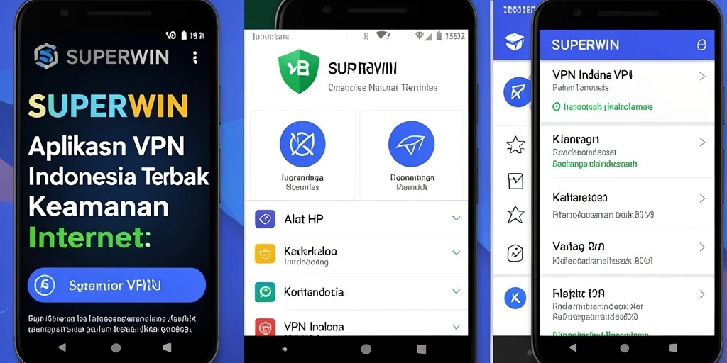 Tampilan antarmuka aplikasi SUPERWIN yang intuitif dan mudah digunakan.