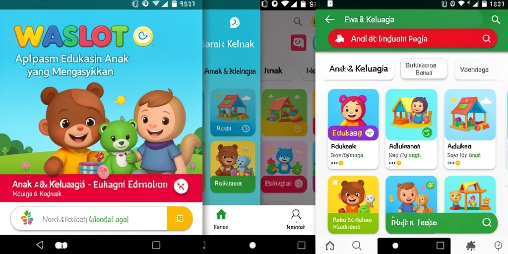 Antarmuka aplikasi WASLOT yang menarik untuk edukasi anak.