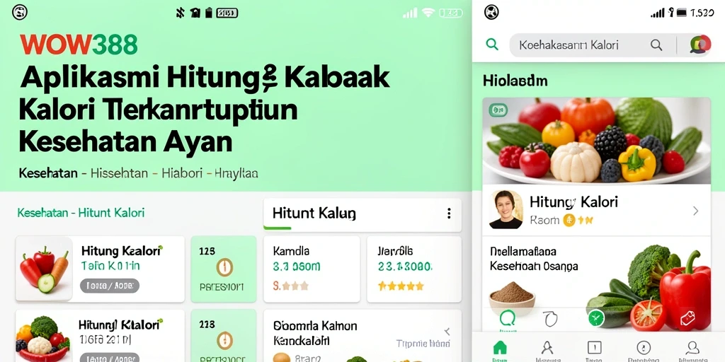 Antarmuka WOW388 menampilkan fungsi Hitung Kalori yang intuitif.